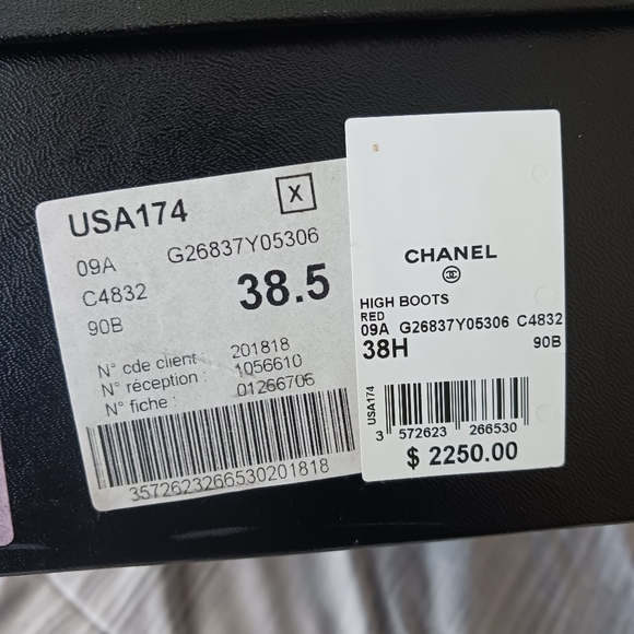 CHANEL PARIS MOSCOU Red Thigh High Boots - Picture 9 of 11